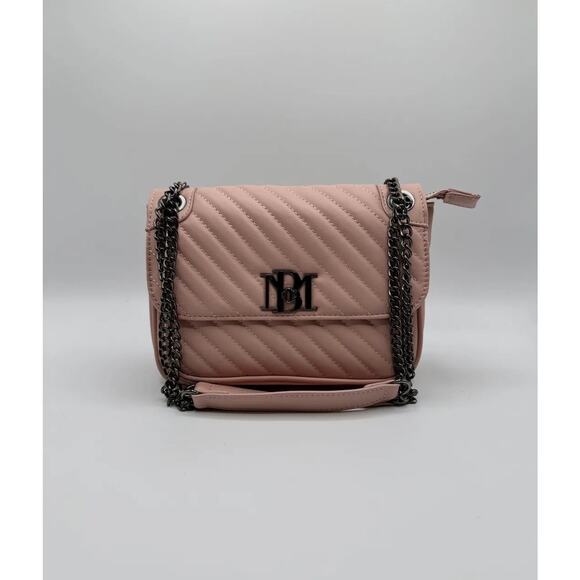 Badgley Mischka Handbags - Badgley Mischka, Pink Blush, Crossbody Bag & Shoulder Bag Black Chain MSRP $129